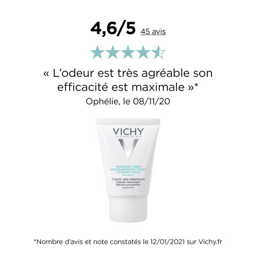 VICHY Deodorant Crème Anti-Transpirant 7 jours 30mL - Longue Durée