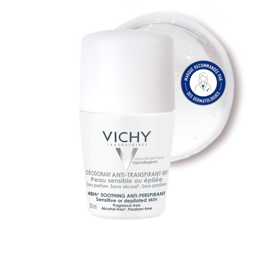 VICHY Déodorant Anti-transpirant 48H 2x50mL - Ultra-tolérant