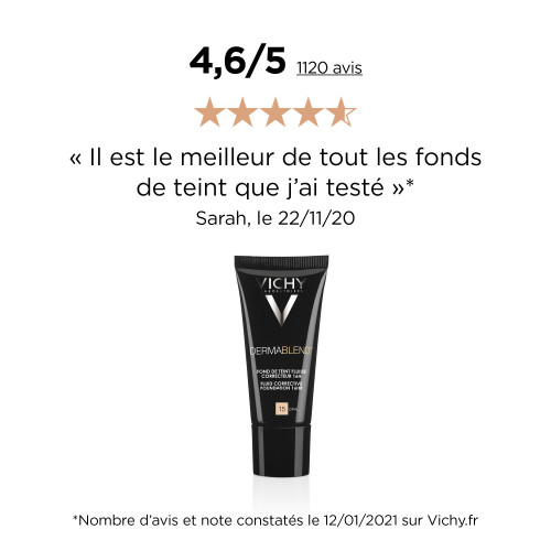 VICHY DERMABLEND Fond Teint Correcteur 30mL Bronze - Correction 16H