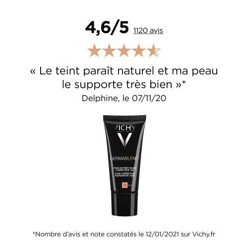VICHY DERMABLEND Fond Teint Correcteur 30mL Bronze - Correction 16H