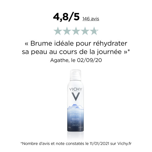 VICHY Eau Thermale 300mL - Apaisante et Rafraîchissante