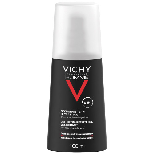 VICHY Homme Déodorant Vaporisateur 100mL - Fraîcheur et Protection