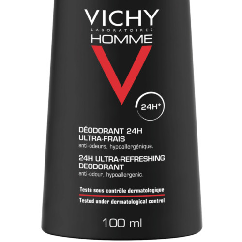 VICHY Homme Déodorant Vaporisateur 100mL - Fraîcheur et Protection