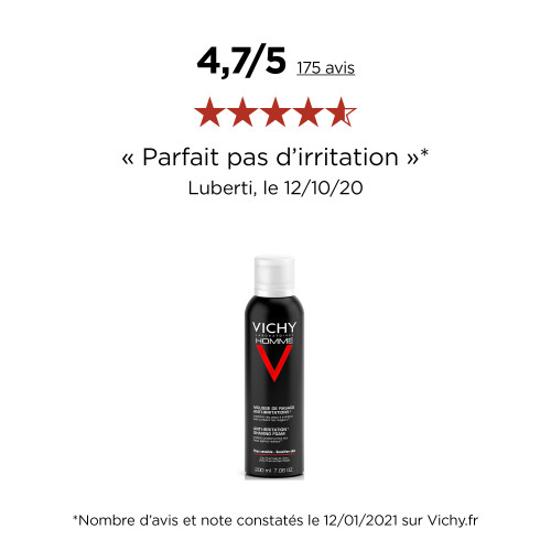 VICHY Homme Mousse à Raser 200mL - Anti-irritations