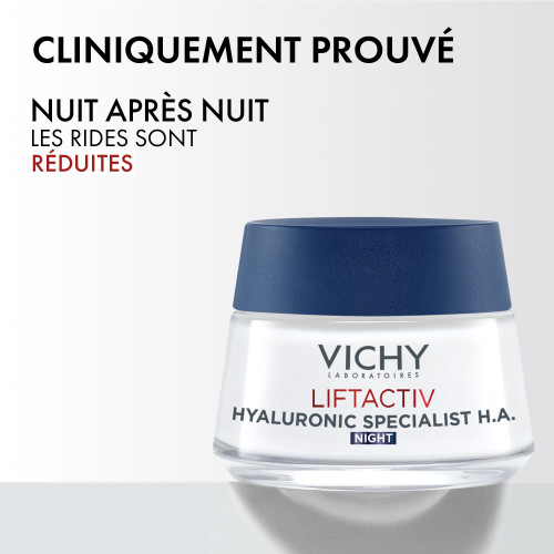 VICHY LIFTACTIV Crème Nuit Anti-rides 50mL - Fermeté et Anti-âge