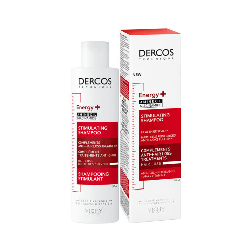 VICHY DERCOS Shampooing Energisant 2x200mL - Anti-Chute Aminexil