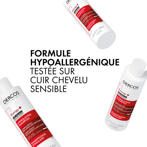VICHY DERCOS Shampooing Energisant 2x200mL - Anti-Chute Aminexil