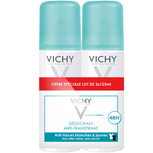 VICHY Déodorant Anti-Transpirant 48H 2x125ml - Efficacité Longue Durée