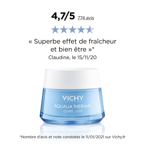 Crème Vichy Aqualia Thermal : Hydratation 48h, peau éclatante