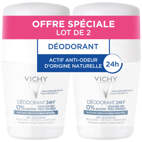 VICHY Déodorant Bille 24h Peau Sensible 100ml - Efficace et Apaisant