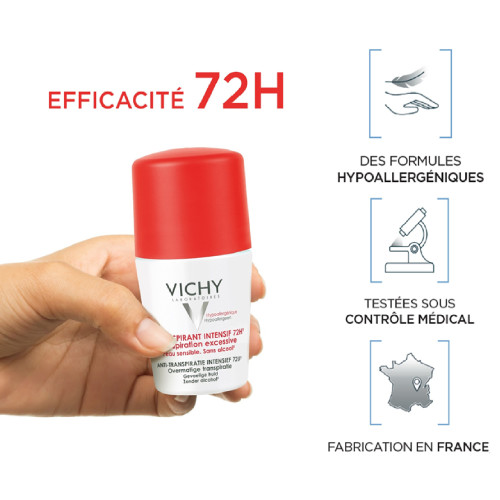 VICHY Détranspirant Intensif 72h 100ml - Efficacité Anti-Transpirante
