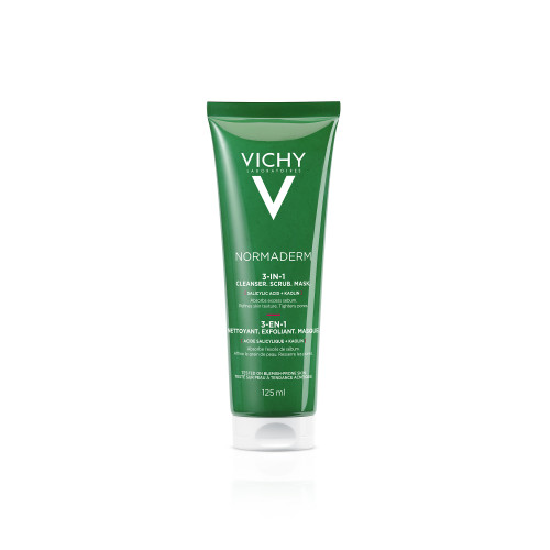 VICHY Normaderm 3en1 125mL - Nettoyant Exfoliant Masque