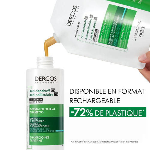VICHY DERCOS 200mL - Shampooing Anti-Pelliculaire Efficace 6 Semaines