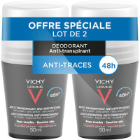 VICHY Homme Déodorant 48H 2x50mL - Efficacité Longue Durée