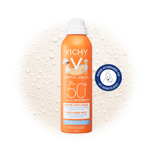 VICHY IDEAL SOLAIRE Brume Anti-sable 200mL - Protection Enfants SPF50+