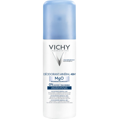 VICHY Déodorant Minéral 125mL - Efficacité 48h Sans Aluminium