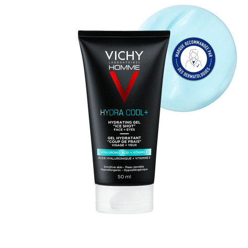VICHY Hydra Cool+ 50ml - Hydratant Visage Homme Sensible