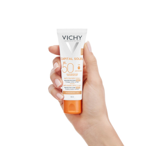 VICHY Capital Soleil Anti-Taches SPF50+ 50ml - Unifie et Prévient sur