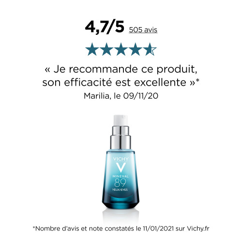 VICHY Minéral 89 Yeux 15ml - Soin Fortifiant Réparateur
