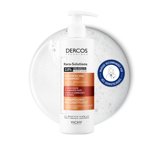 VICHY Dercos Kera Shampooing 250ml - Répare Cheveux Abîmés