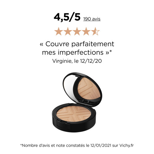 VICHY Dermablend Fond Teint Sand 9.5g - Peau Veloutée, Protection UV