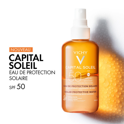 VICHY Capital Soleil SPF 50 200ml - Protection et Hâle Sublimé