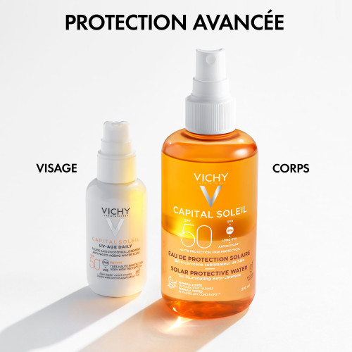 VICHY Capital Soleil SPF 50 200ml - Protection et Hâle Sublimé