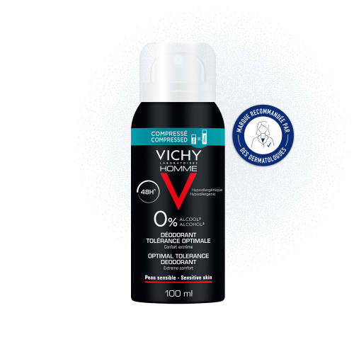 VICHY Homme Déodorant 100ml - Confort Peau Sensible 48H