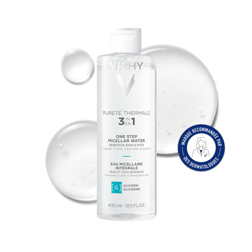 VICHY Pureté Thermale Eau Micellaire 400ml - Nettoyant Doux Apaisant