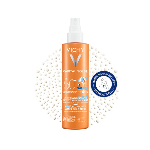 VICHY Capital Soleil Enfants SPF50+ 200ml - Protection Haute, Non Gras