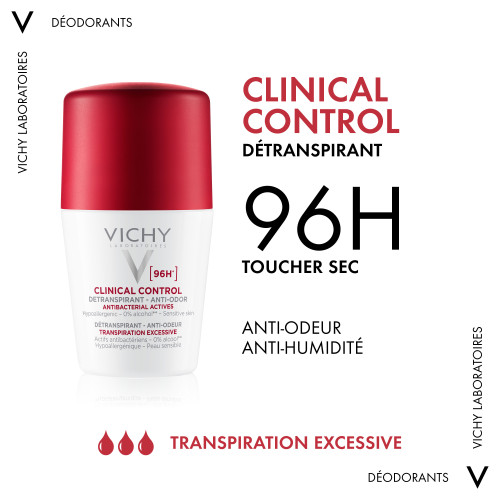 VICHY Dermo-Tolérance Déodorant 50ml - Anti-transpirant 96h
