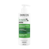 Dercos Shampoing Traitant Anti-Pelliculaire Cheveux Normaux à Gras 390 ml