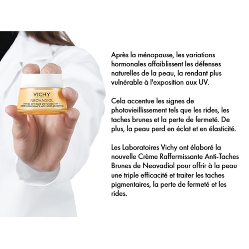 Neovadiol Post ménopause Crème raffermissante anti taches brunes SPF 50, 50 ml