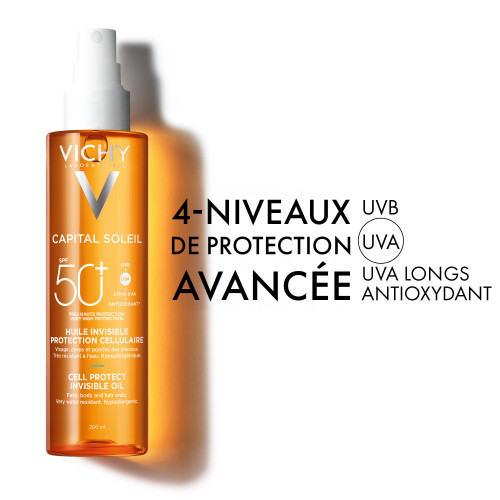 Capital Soleil Huile Invisible Protection Cellulaire SPF50+ 200 ml