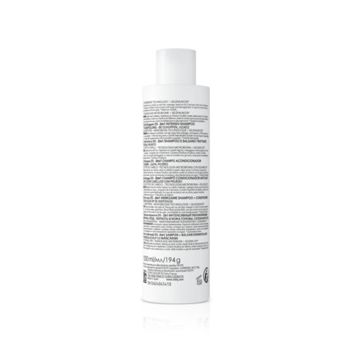 Dercos Anti Pelliculaire 2 en 1 Shampooing Démêlant Traitant 200 ml