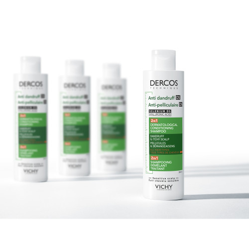 Dercos Anti Pelliculaire 2 en 1 Shampooing Démêlant Traitant 200 ml