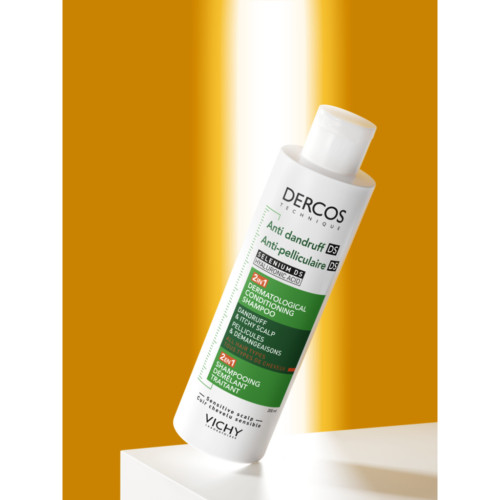Dercos Anti Pelliculaire 2 en 1 Shampooing Démêlant Traitant 200 ml