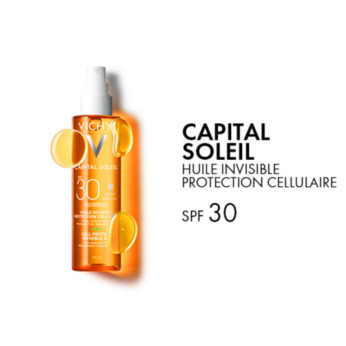 Vichy Capital Soleil SPF 30 200ml Protection Solaire Huile Invisible