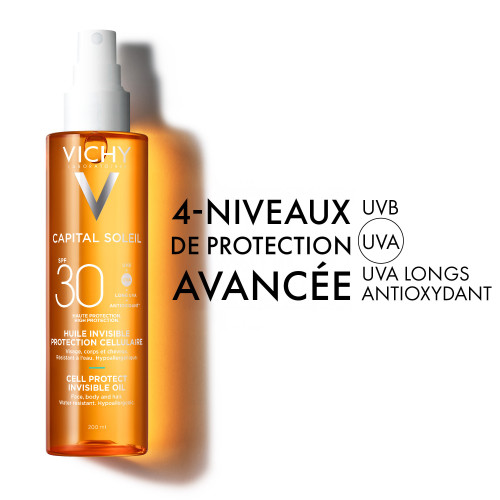 Vichy Capital Soleil SPF 30 200ml Protection Solaire Huile Invisible