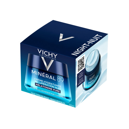Vichy Minéral 89 Crème Nuit 50ml Hydratation et Régénération Peau