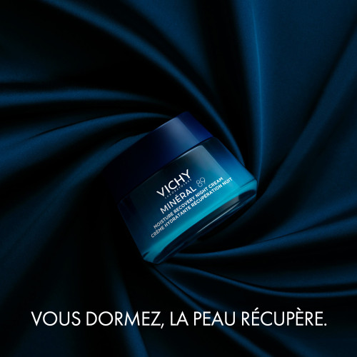 Vichy Minéral 89 Crème Nuit 50ml Hydratation et Régénération Peau
