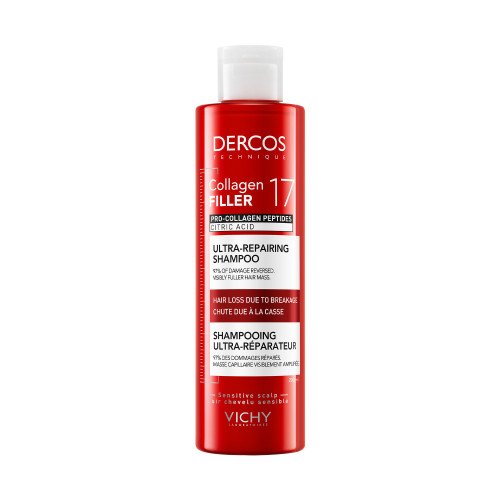 Vichy Dercos Collagen Filler 17 Shampooing 200 ml Force & Volume Cheveux