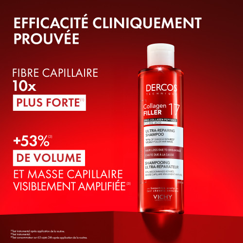 Vichy Dercos Collagen Filler 17 Shampooing 200 ml Force & Volume Cheveux