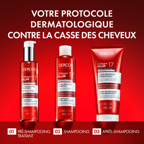 Vichy Dercos Collagen Filler 17 Shampooing 200 ml Force & Volume Cheveux