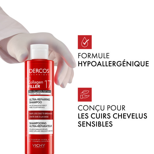Vichy Dercos Collagen Filler 17 Shampooing 200 ml Force & Volume Cheveux