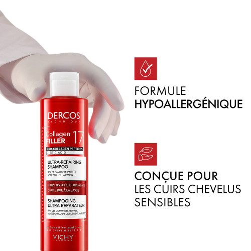 Vichy Dercos Collagen Filler 17 Shampooing 200 ml Force & Volume Cheveux