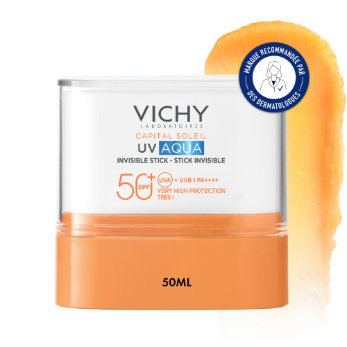 VICHY SPF50+ Stick UV : Protection solaire ultra-fraîche & invisible