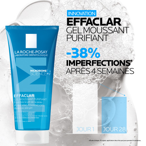 La Roche Posay Effaclar Gel 200mL - Purifiant Doux pour Peaux Grasses