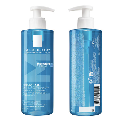 La Roche Posay Effaclar Gel 400mL - Purifie et Nettoie Peaux Grasses