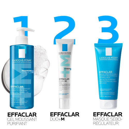 La Roche Posay Effaclar Gel 400mL - Purifie et Nettoie Peaux Grasses